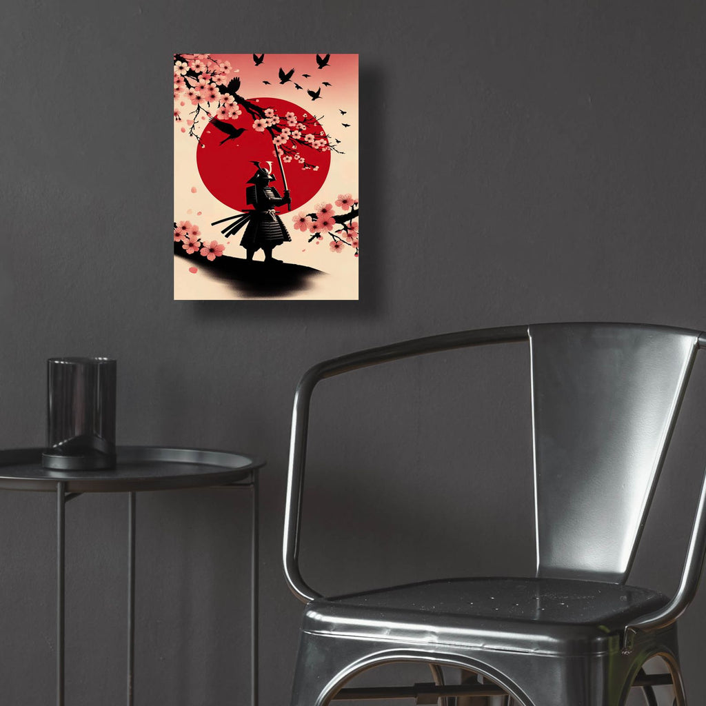 Samurai Raising Sun by Rey Klimt - 12x16 acrylic wall art in a room
