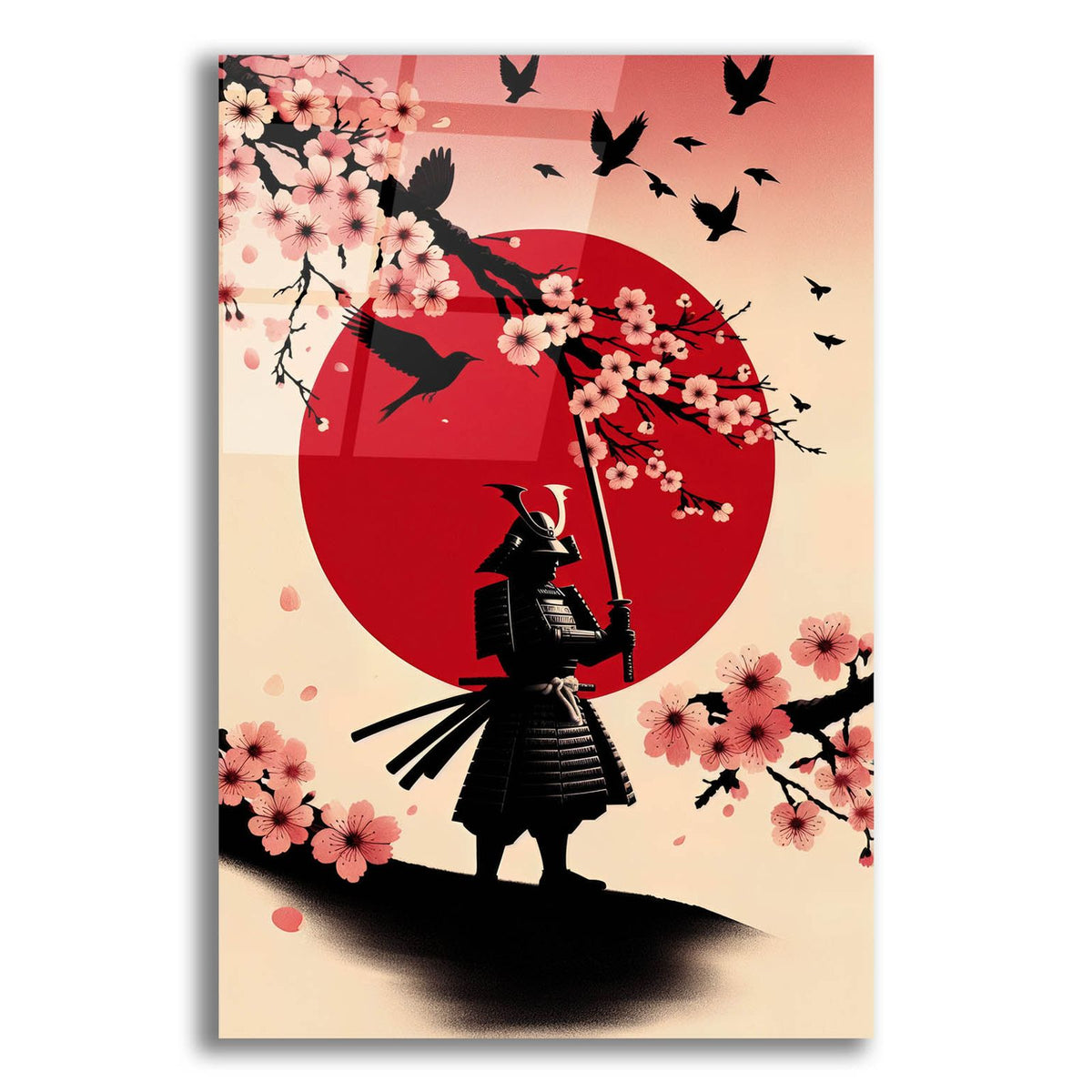 Samurai Raising Sun by Rey Klimt acrylic glass wall art
