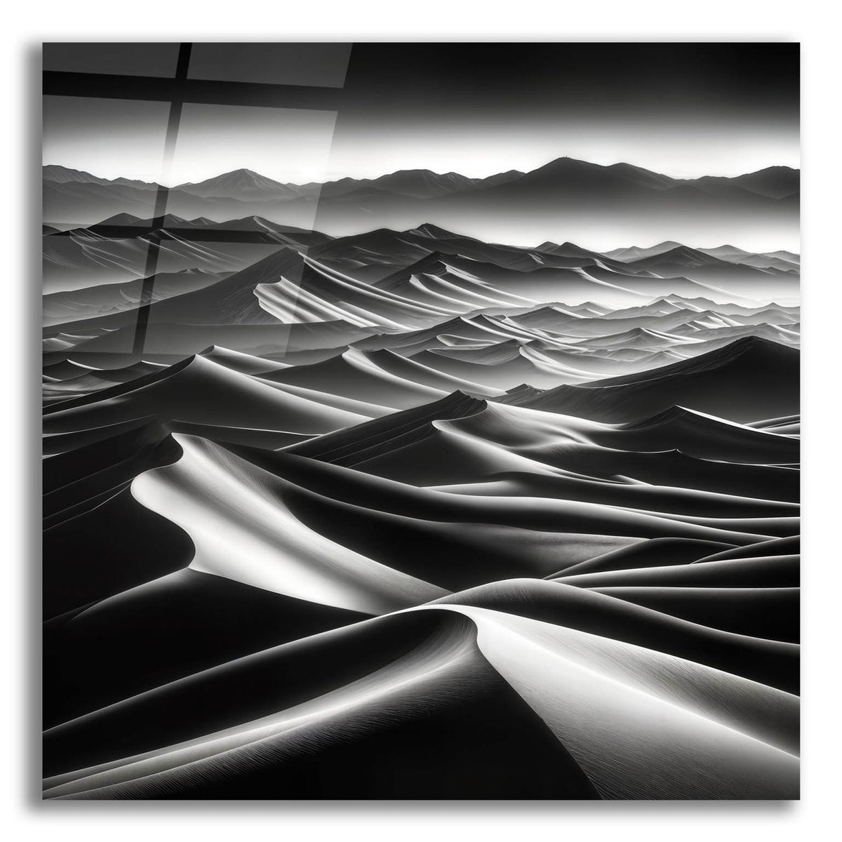 Sand Dunes B&w 5 by Rey Klimt acrylic glass wall art