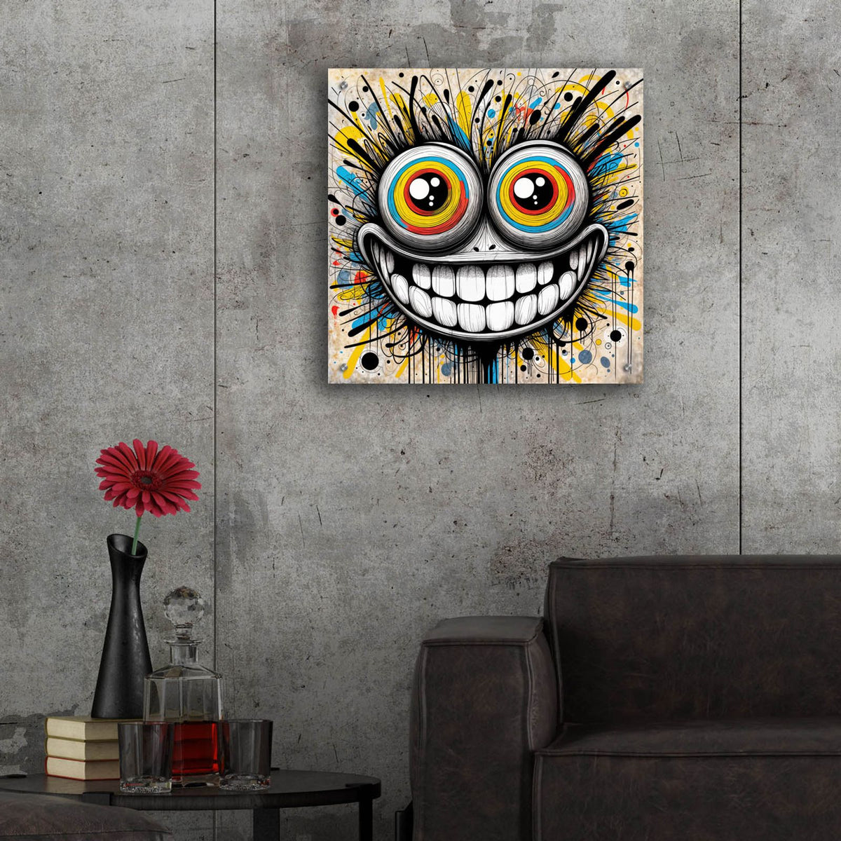 Smile by Rey Klimt - 24x24 acrylic wall art in a room