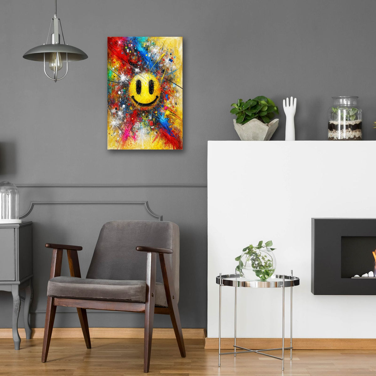 Smiley Face by Rey Klimt - 16x24 acrylic wall art in a room