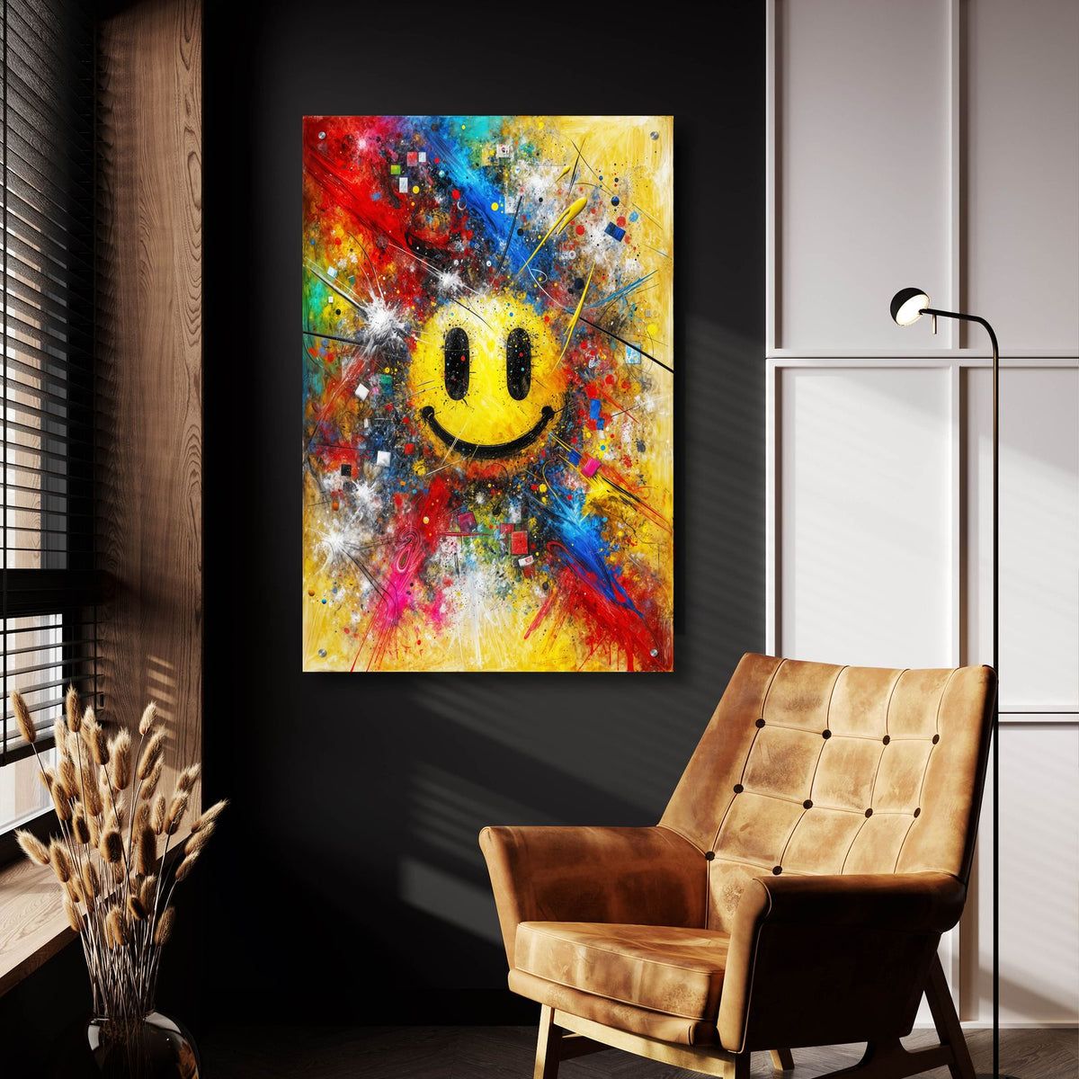 Smiley Face by Rey Klimt - 24x36 acrylic wall art in a room