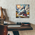 Steam Locomotive In Fall Colors by Rey Klimt - 12x12 acrylic wall art in a room