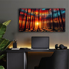 Sunset In Forest by Rey Klimt - 48x24 acrylic wall art in a room