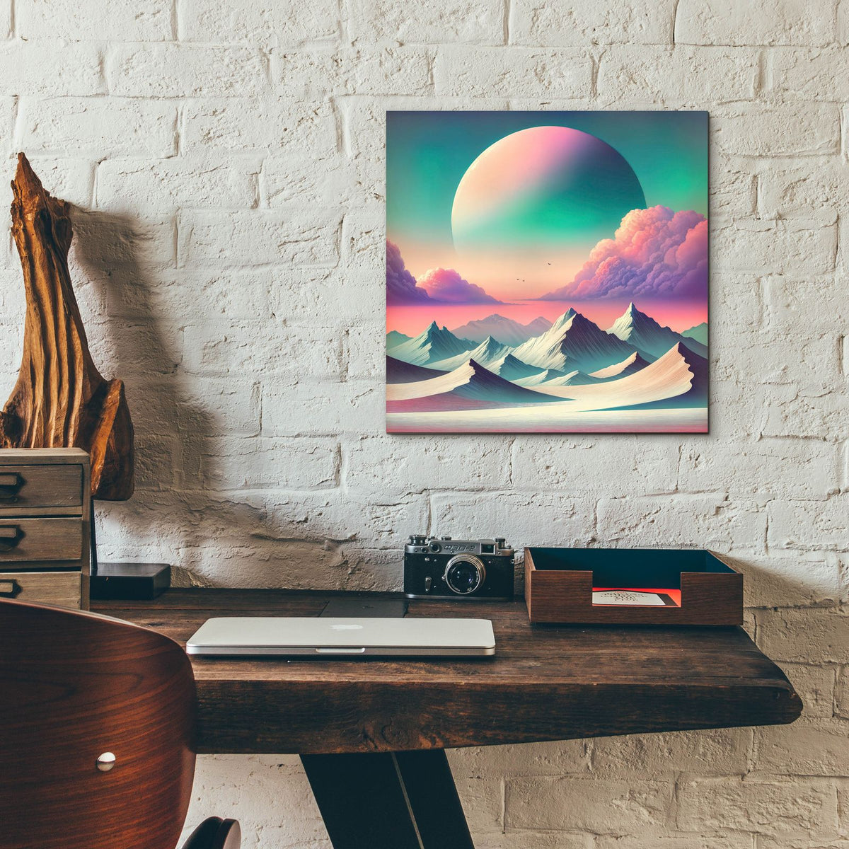 Surreal Landscape by Rey Klimt - 12x12 acrylic wall art in a room