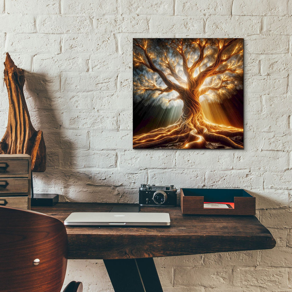 Tree Glow 1 by Rey Klimt - 12x12 acrylic wall art in a room