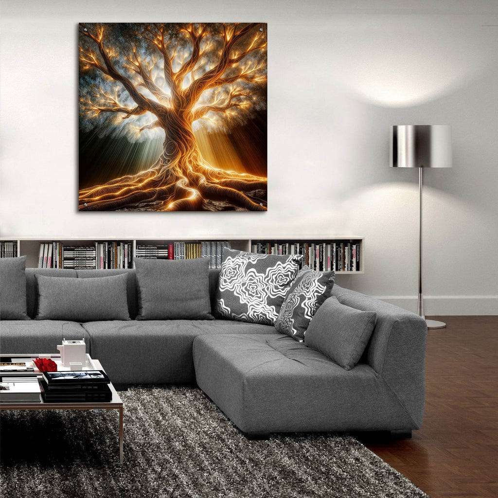 Tree Glow 1 by Rey Klimt - 36x36 acrylic wall art in a room