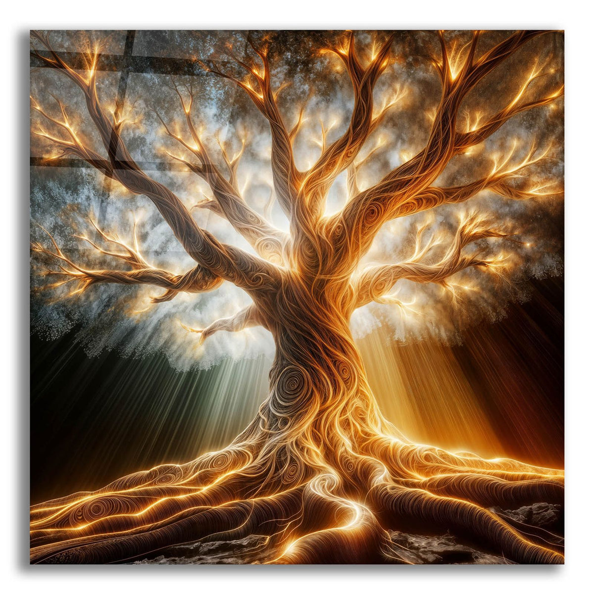 Tree Glow 1 by Rey Klimt acrylic glass wall art