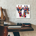 Two Giraffes In Sunglasses by Rey Klimt - 12x12 acrylic wall art in a room
