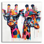Two Giraffes In Sunglasses by Rey Klimt acrylic glass wall art