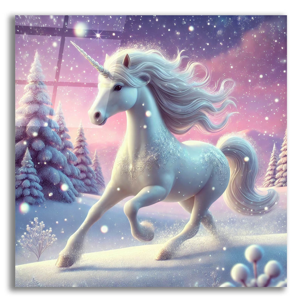 Unicorn Running by Rey Klimt acrylic glass wall art