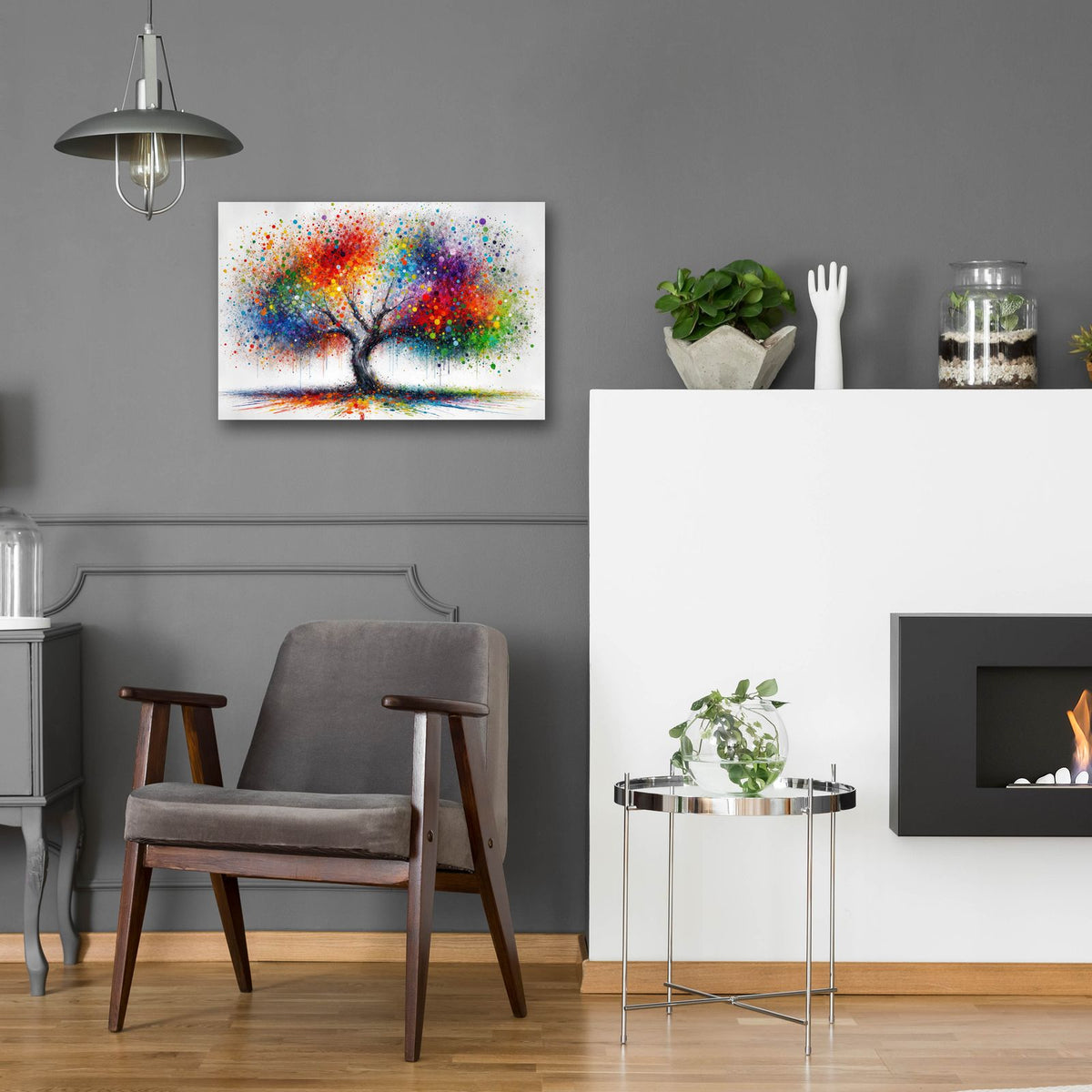 Vibrant Tree by Rey Klimt - 24x16 acrylic wall art in a room