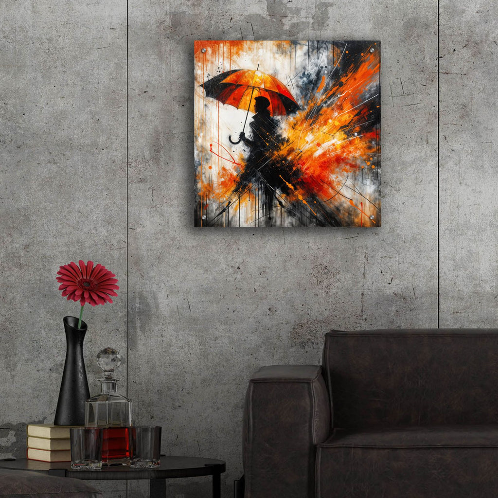 Walking In The Rain by Rey Klimt - 24x24 acrylic wall art in a room