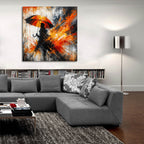 Walking In The Rain by Rey Klimt - 36x36 acrylic wall art in a room
