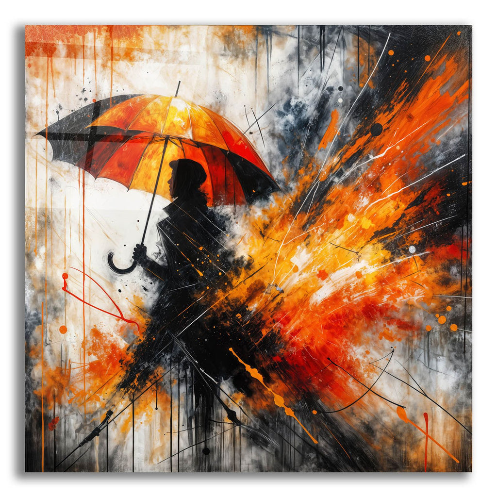 Walking In The Rain by Rey Klimt acrylic glass wall art