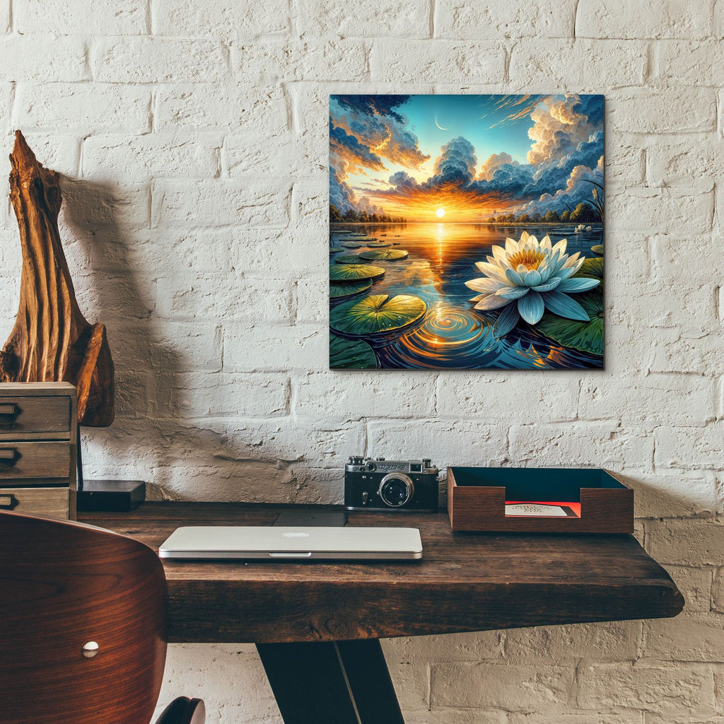 Water Lily by Rey Klimt - 12x12 acrylic wall art in a room