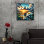Water Lily by Rey Klimt - 24x24 acrylic wall art in a room