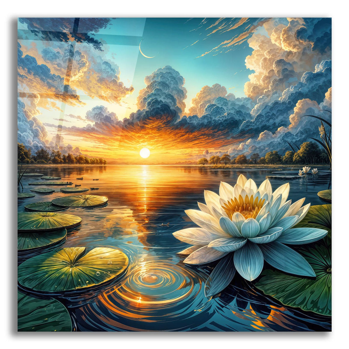 Water Lily by Rey Klimt acrylic glass wall art
