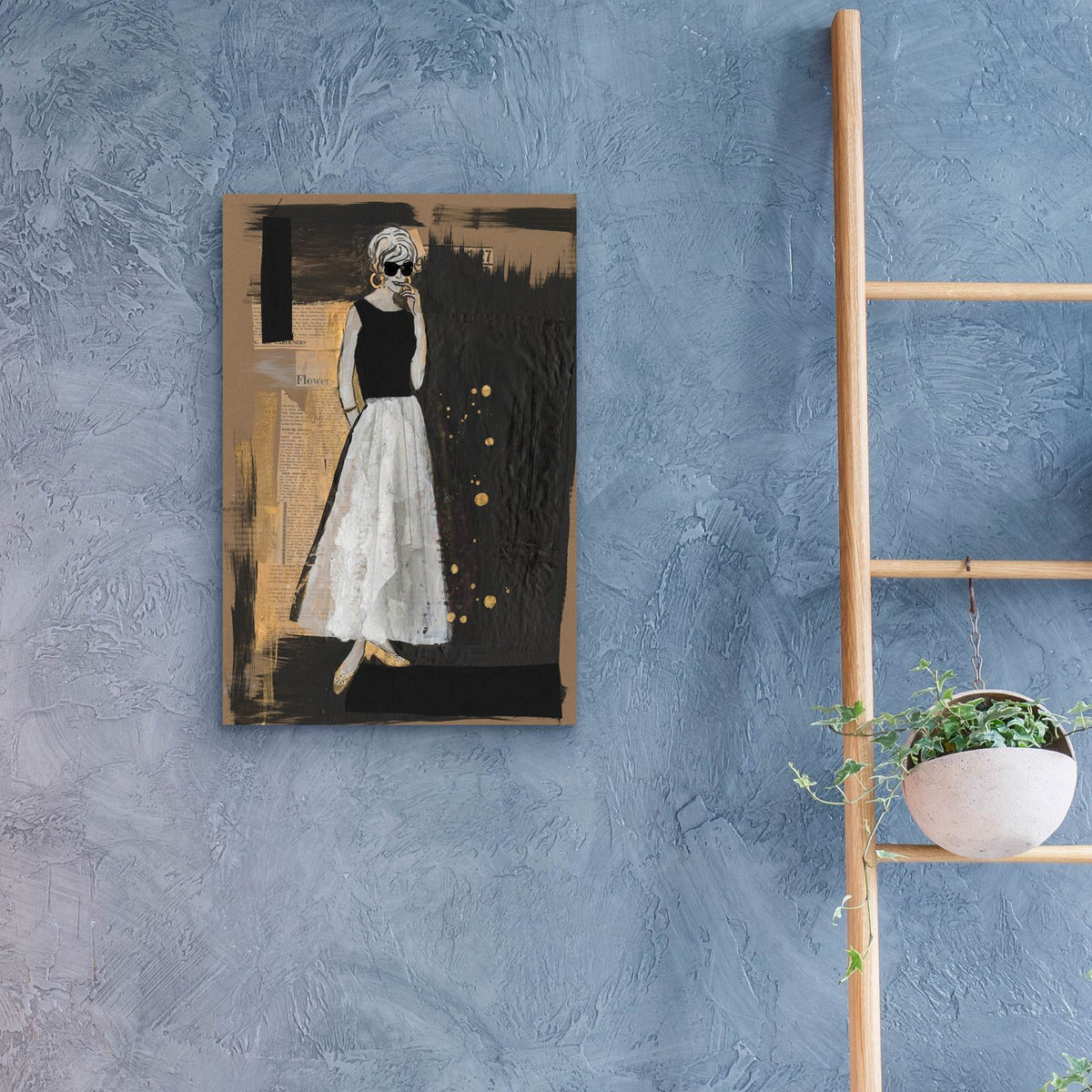 Glamour 1 by Alicia Longley - 16x24 acrylic wall art in a room