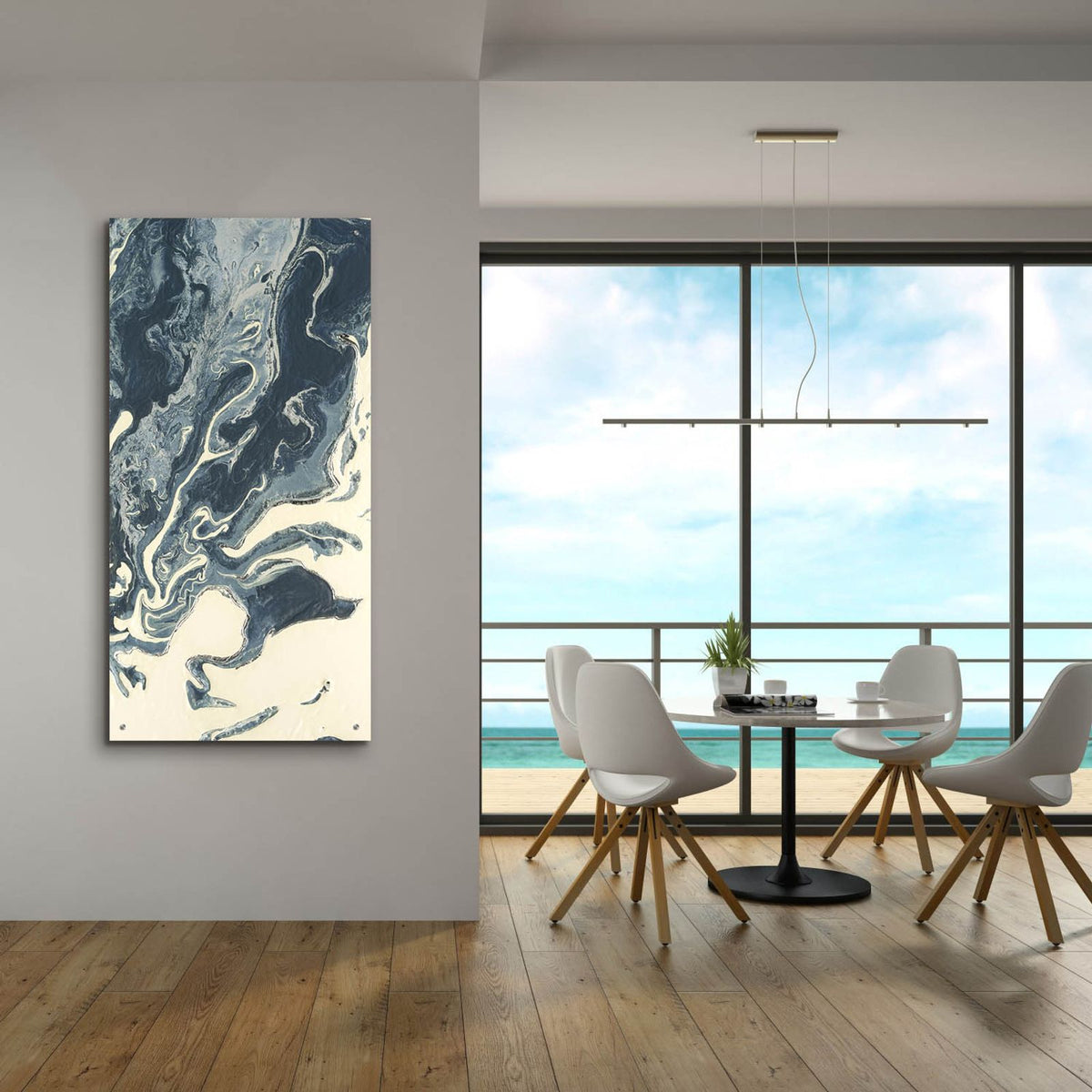 Big Blue Marble 1 by Alicia Longley - 24x48 acrylic wall art in a room