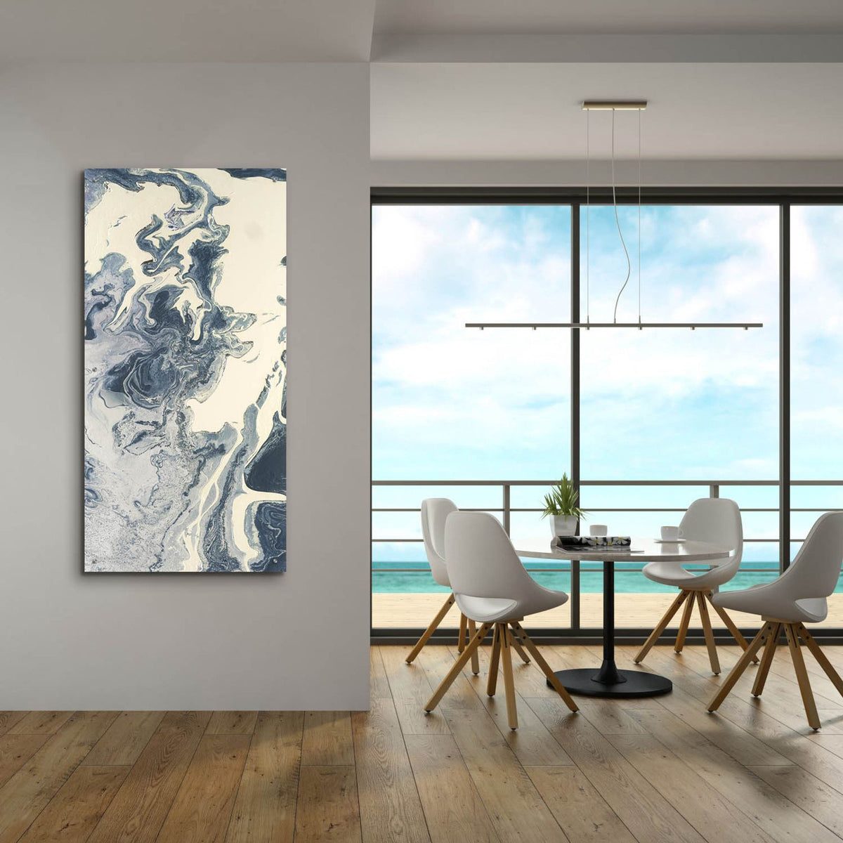 Big Blue Marble 2 by Alicia Longley - 24x48 acrylic wall art in a room