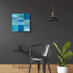 Blue Jean Blues 1 by Alicia Longley - 24x24 acrylic wall art in a room