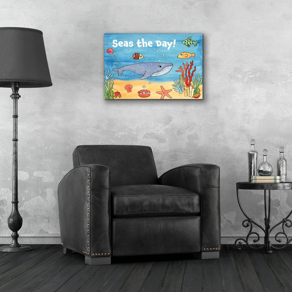 Cute Sea Creatures 2 by Alicia Longley - 24x16 acrylic wall art in a room