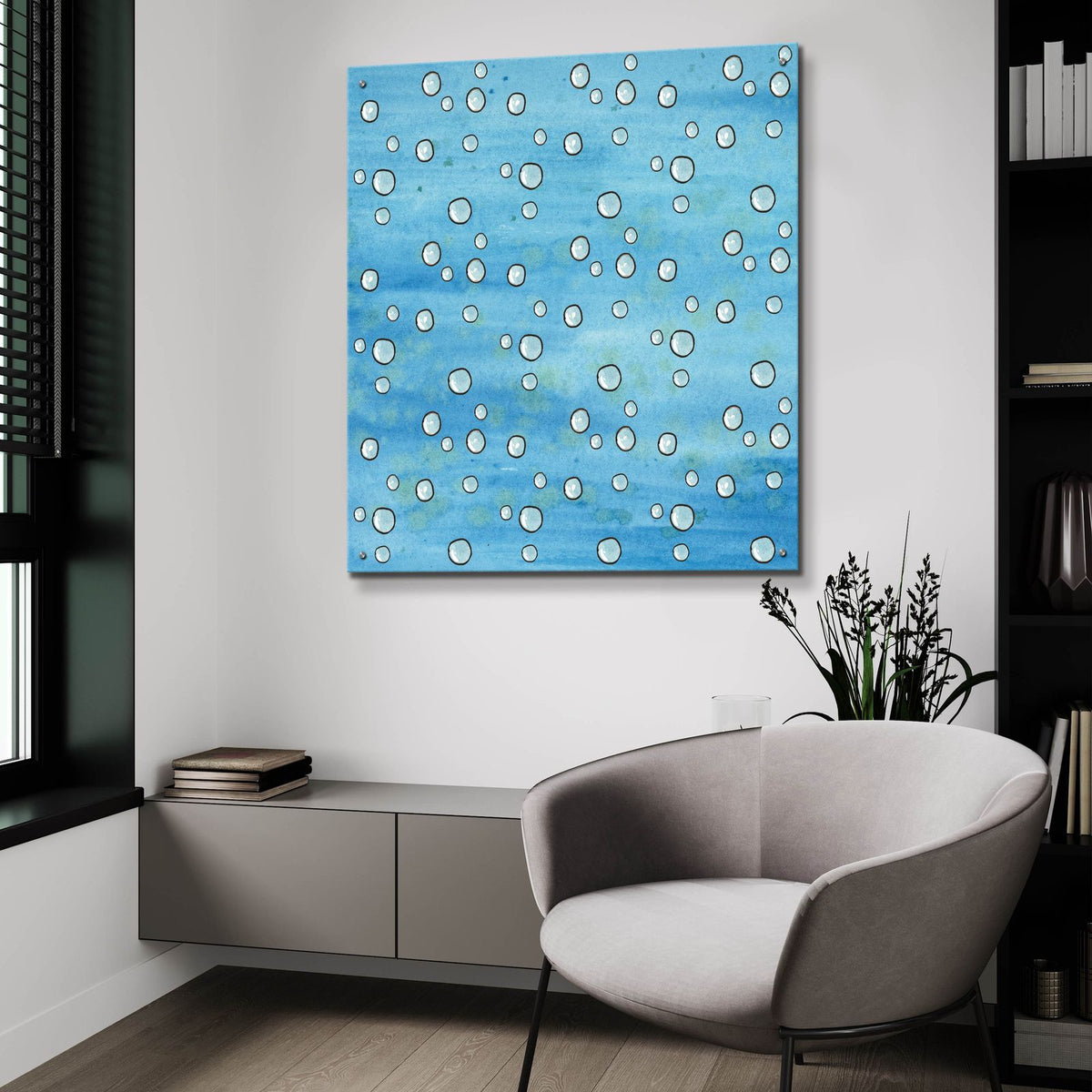 Cute Sea Creatures Collection 1 by Alicia Longley - 36x36 acrylic wall art in a room