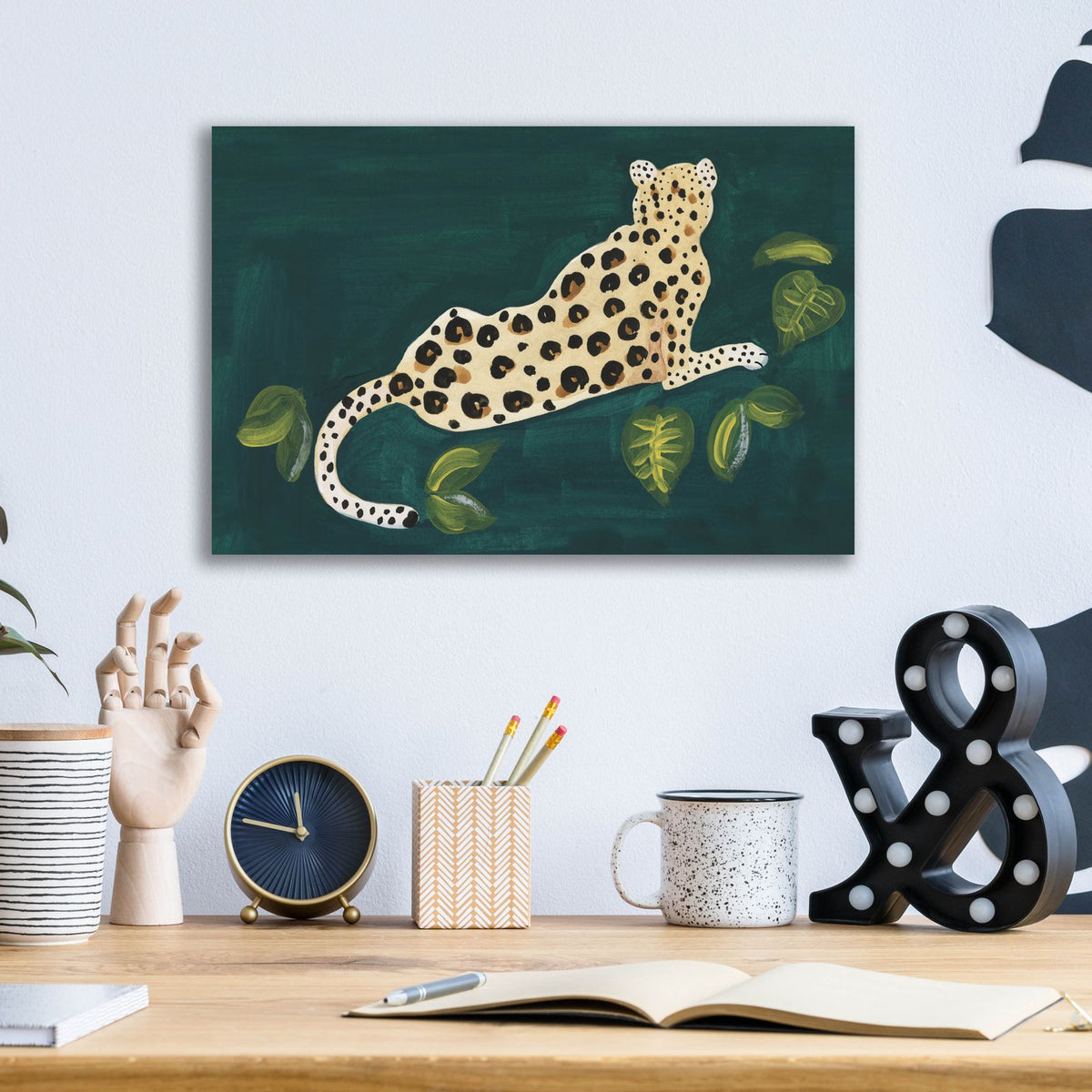 Lethargic Leopard 1 by Alicia Longley - 16x12 acrylic wall art in a room