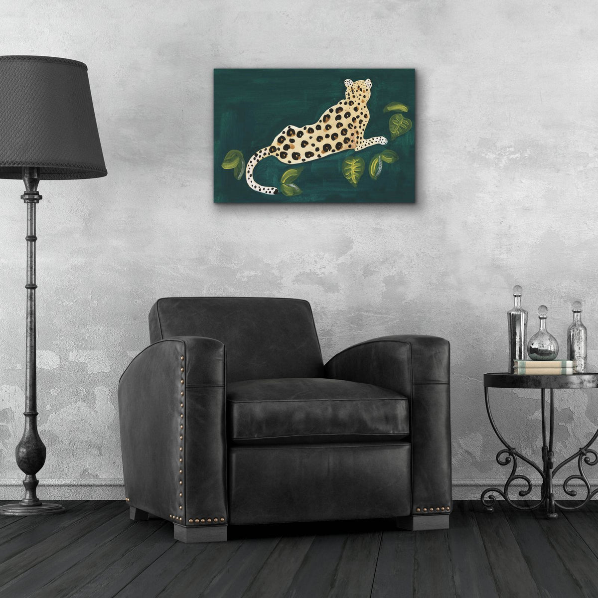 Lethargic Leopard 1 by Alicia Longley - 24x16 acrylic wall art in a room