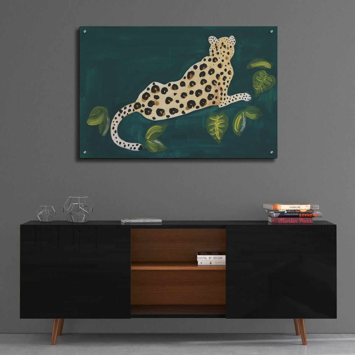 Lethargic Leopard 1 by Alicia Longley - 36x24 acrylic wall art in a room