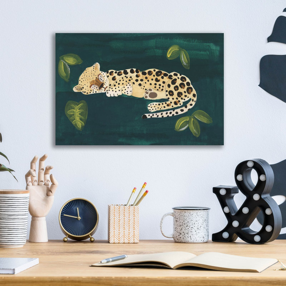 Lethargic Leopard 2 by Alicia Longley - 16x12 acrylic wall art in a room