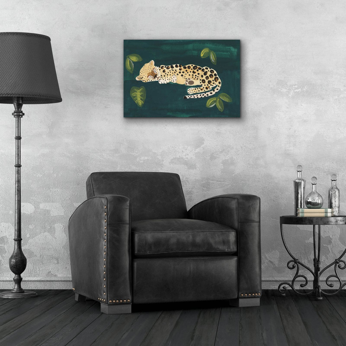Lethargic Leopard 2 by Alicia Longley - 24x16 acrylic wall art in a room