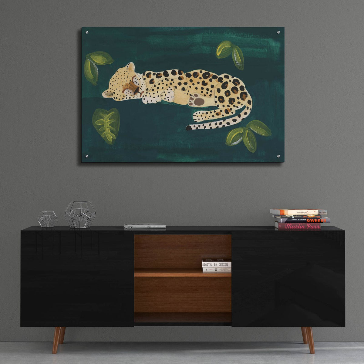 Lethargic Leopard 2 by Alicia Longley - 36x24 acrylic wall art in a room