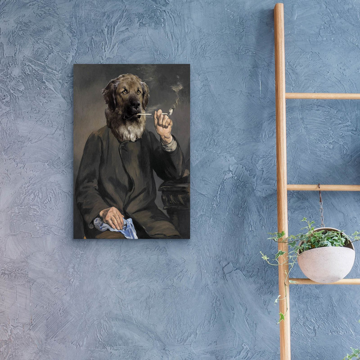 Animal Human Portraits 1 by Alicia Longley - 16x24 acrylic wall art in a room