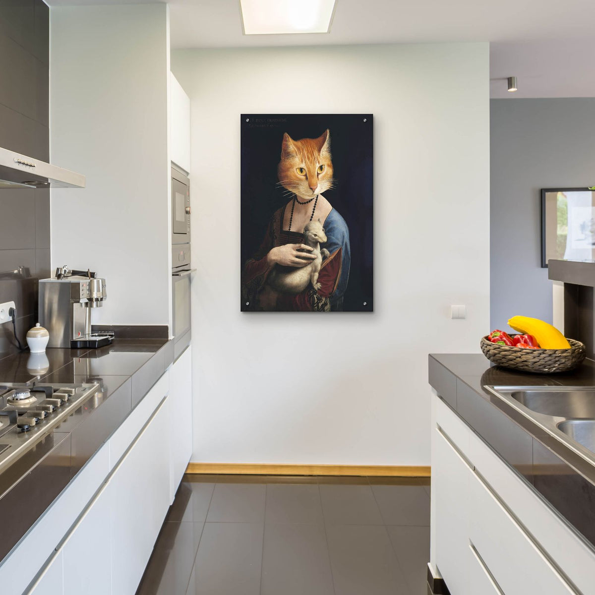 Animal Human Portraits 2 by Alicia Longley - 24x36 acrylic wall art in a room