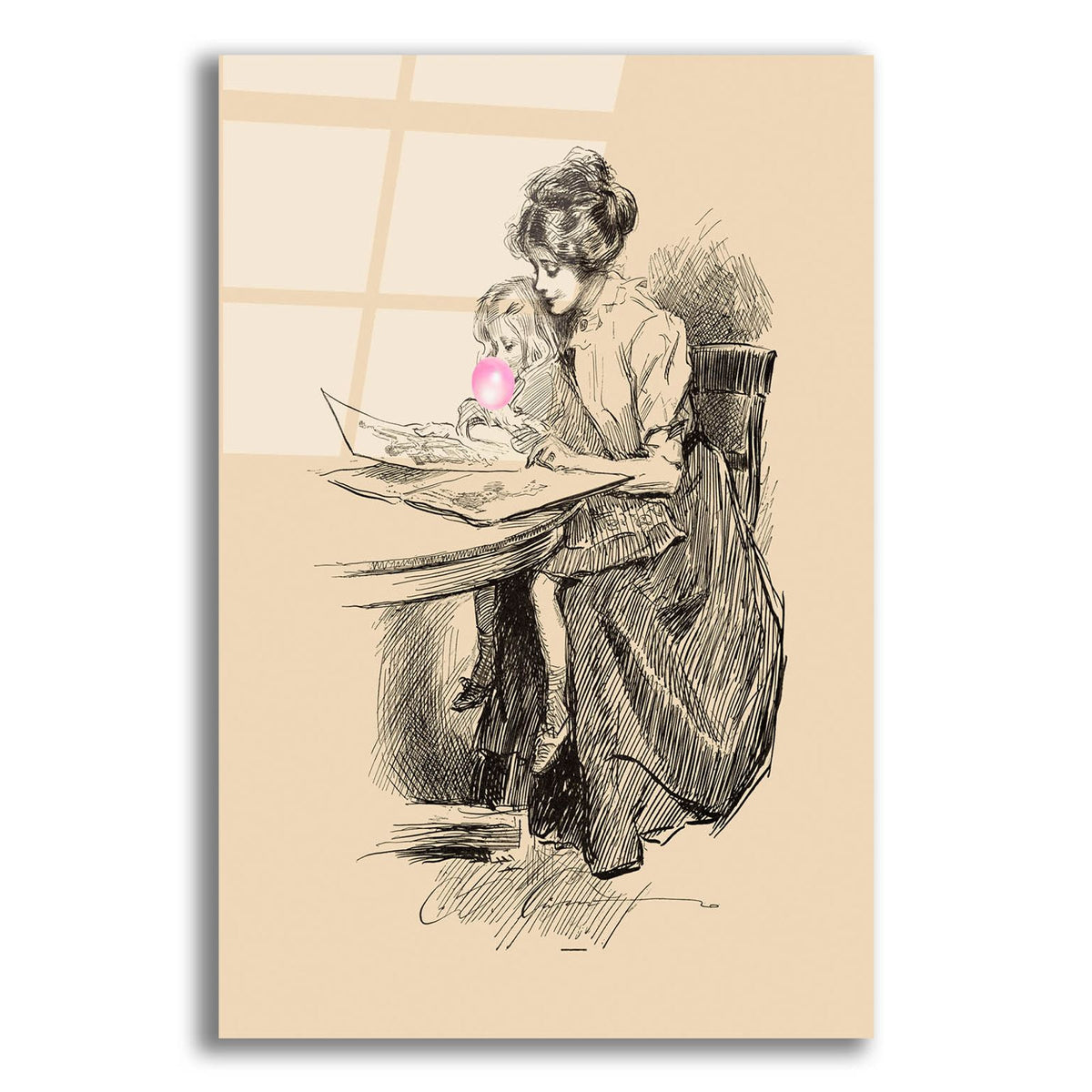Victorian Ladies Misbehaving 6 by Alicia Longley acrylic glass wall art