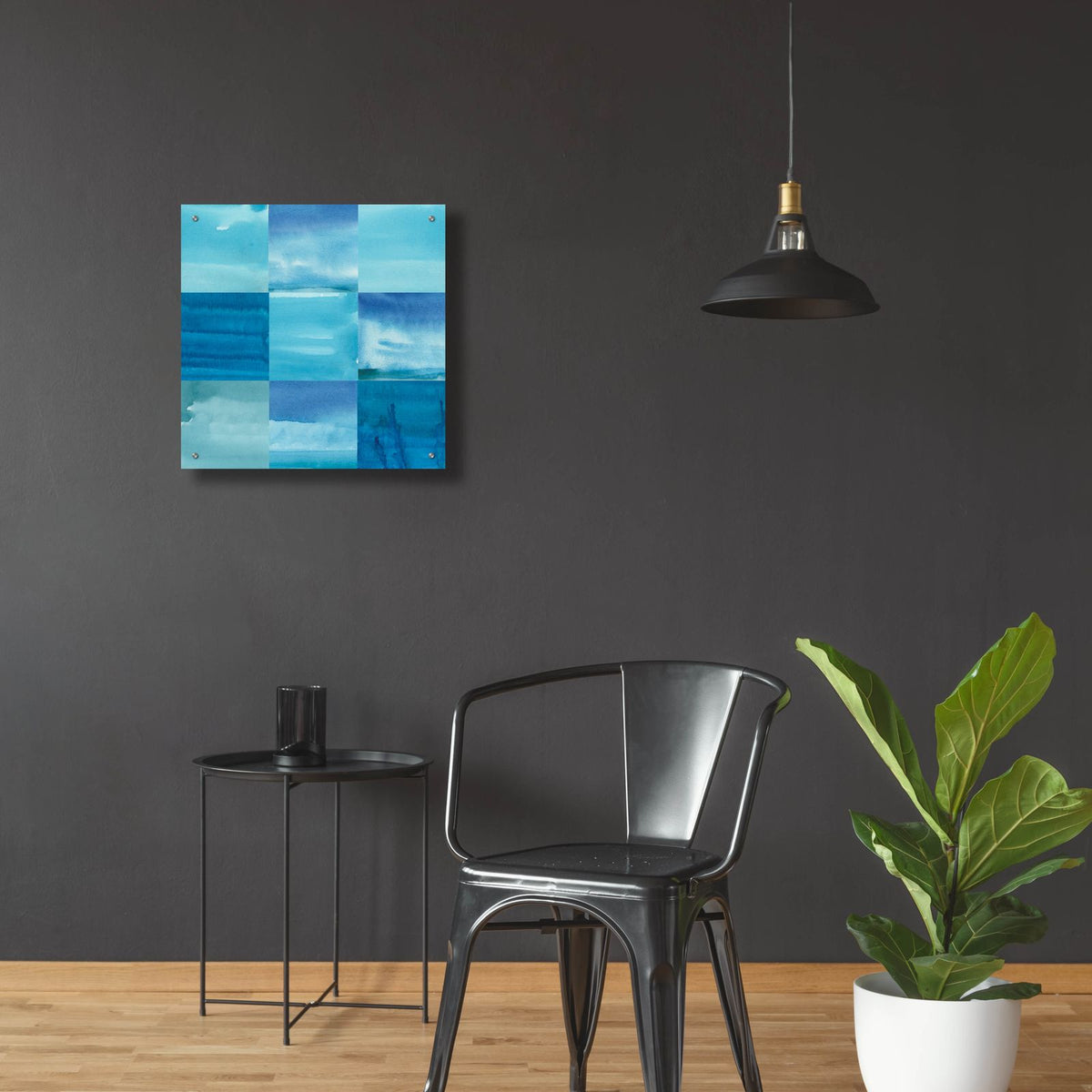 Blue Jean Blues 2 by Alicia Longley - 24x24 acrylic wall art in a room