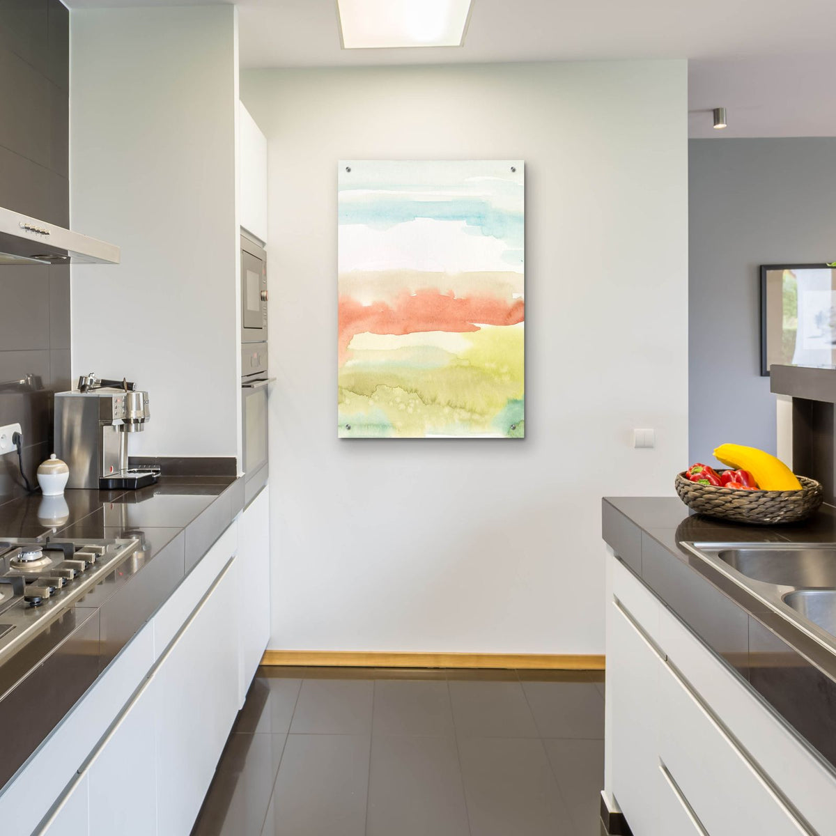 Blushing Sunrise 2 by Alicia Longley - 24x36 acrylic wall art in a room