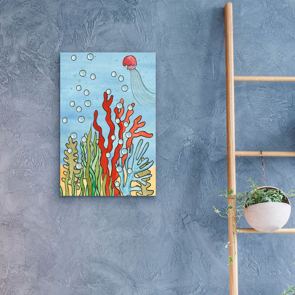 Cute Sea Creatures Collection B by Alicia Longley - 16x24 acrylic wall art in a room