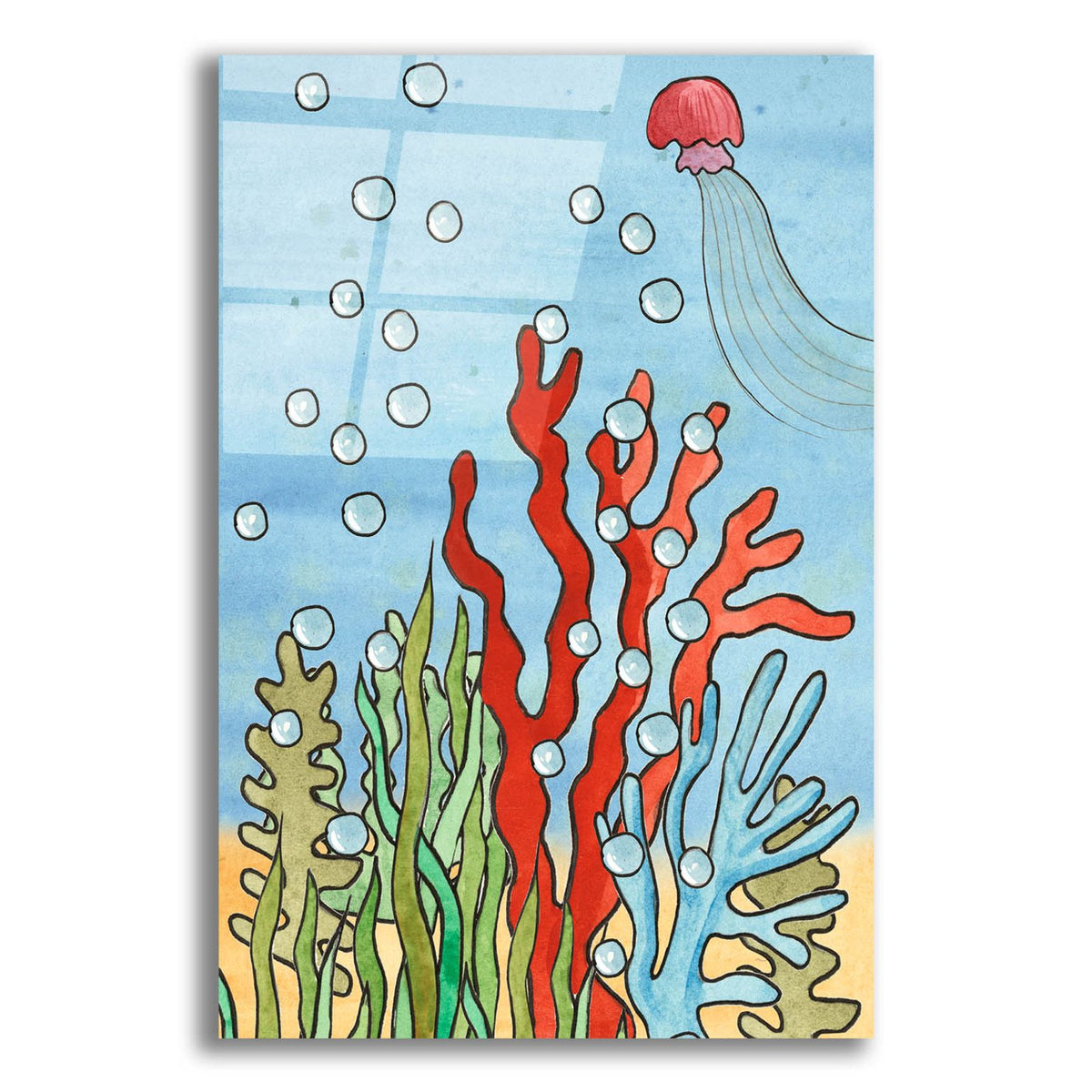 Cute Sea Creatures Collection B by Alicia Longley acrylic glass wall art