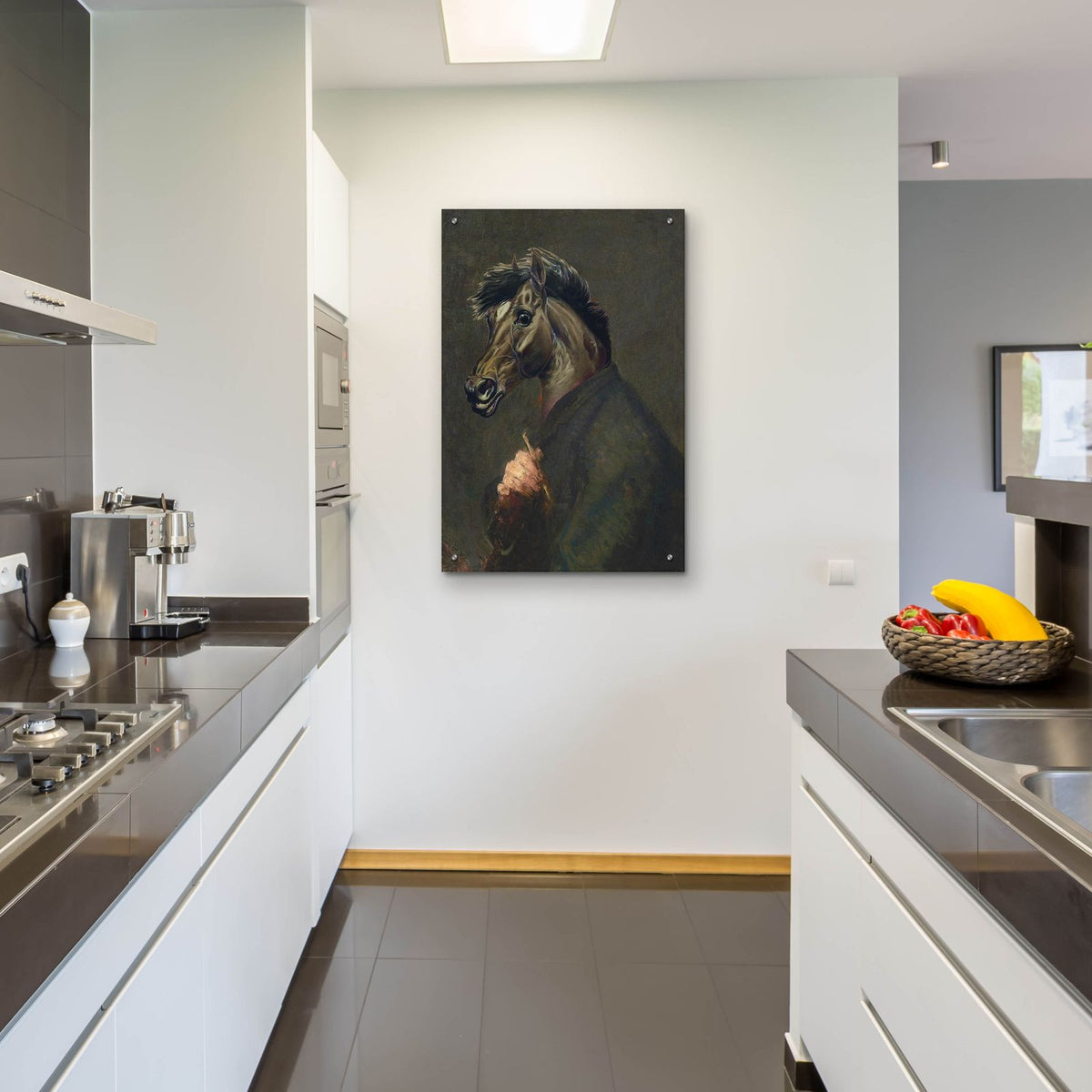 Horse & Cattle Humans 2 by Alicia Longley - 24x36 acrylic wall art in a room