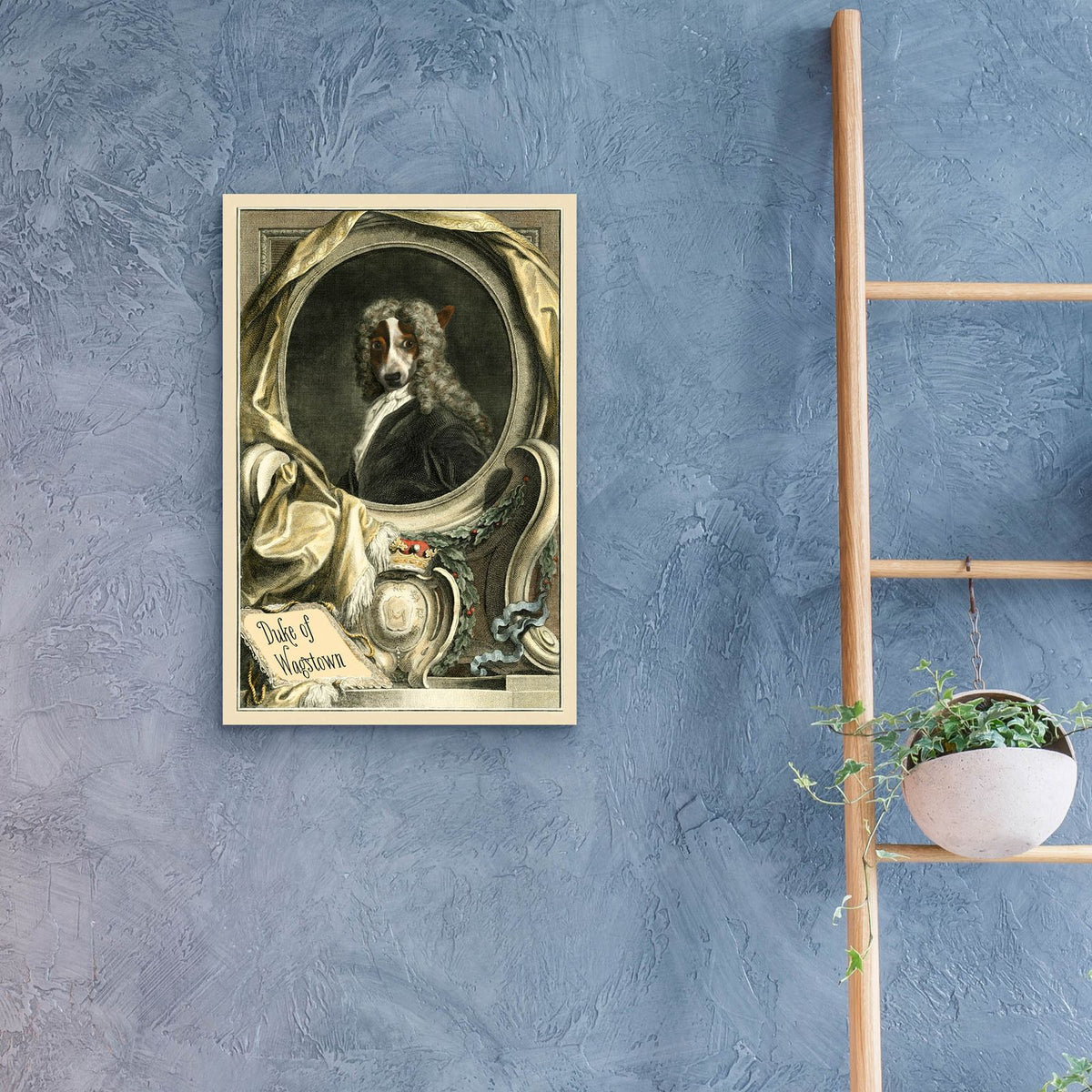 Royal Dog Portrait 2 by Alicia Longley - 16x24 acrylic wall art in a room
