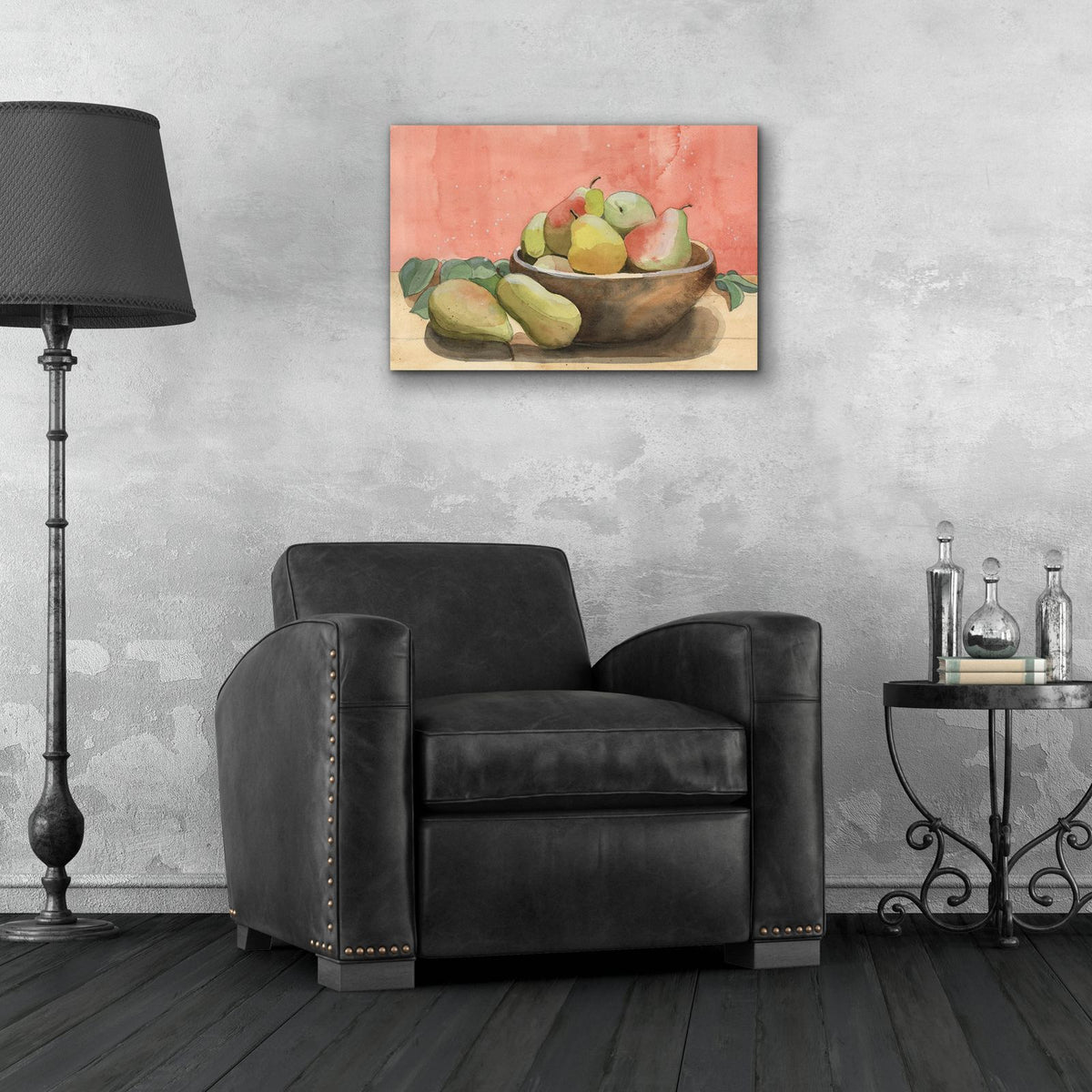 Summer Harvest Bowl 2 by Alicia Longley - 24x16 acrylic wall art in a room