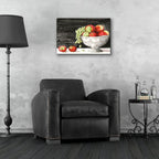 Watercolor Fruit Bowl 1 by Alicia Longley - 24x16 acrylic wall art in a room