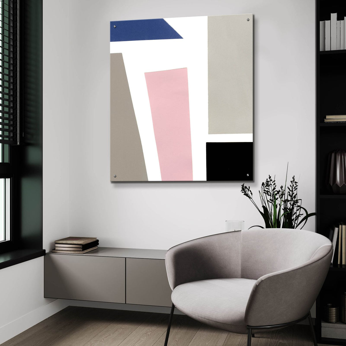 Color Blocks 3 by Alicia Ludwig - 36x36 acrylic wall art in a room