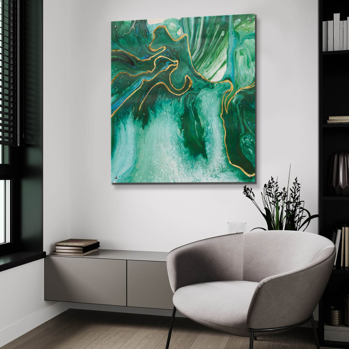 Embellished Amazonian 2 by Alicia Ludwig - 36x36 acrylic wall art in a room