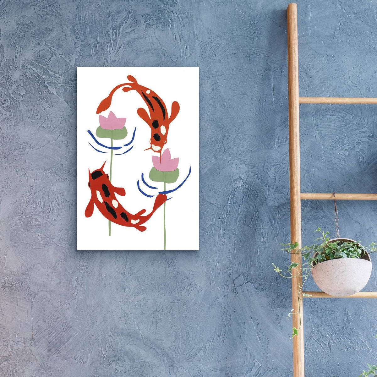 Koi Fantasy 1 by Alicia Ludwig - 16x24 acrylic wall art in a room