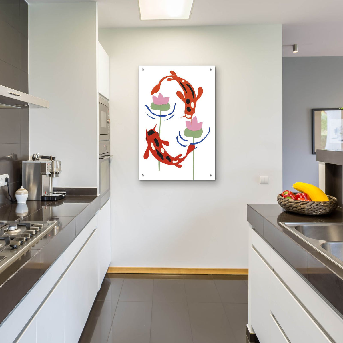Koi Fantasy 1 by Alicia Ludwig - 24x36 acrylic wall art in a room