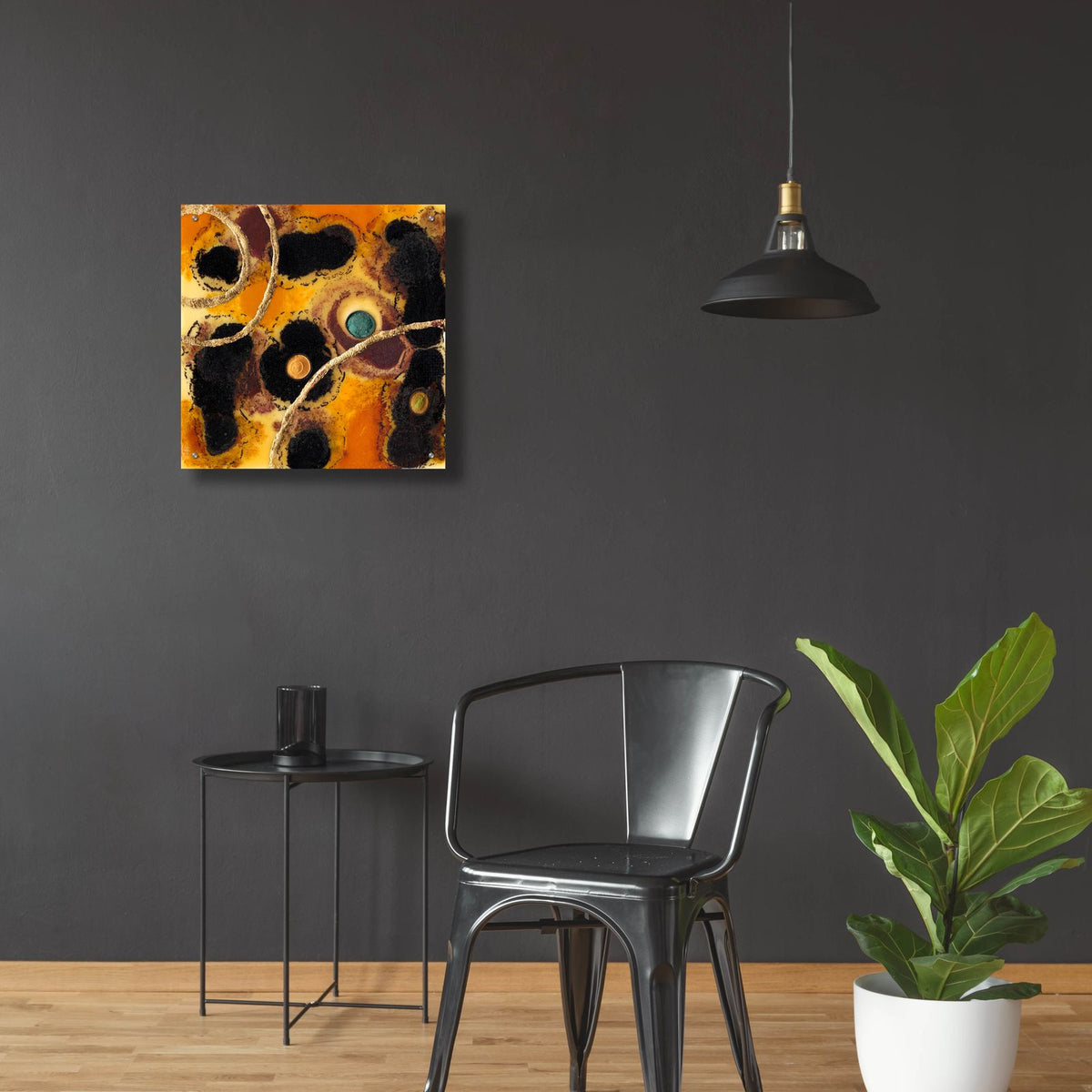Meteor Shower 1 by Alicia Ludwig - 24x24 acrylic wall art in a room